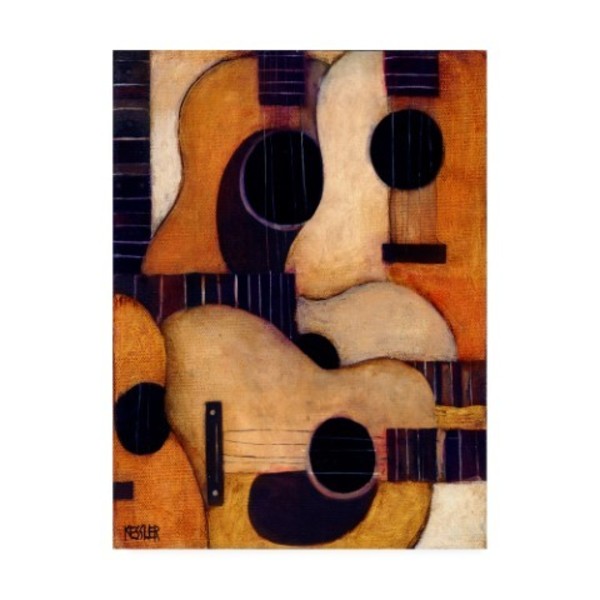 Trademark Fine Art Daniel Patrick Kessler 'Guitars Collage' Canvas Art, 35x47 ALI46645-C3547GG